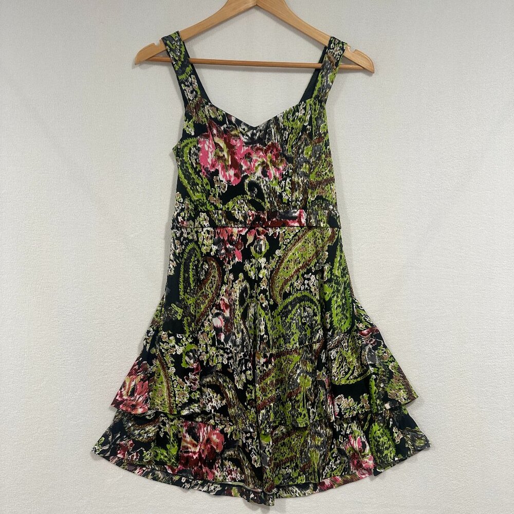 Free People Abstract Floral Mini Dress - Size M